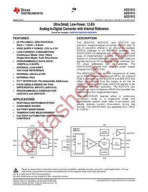 ADS1013IDGST datasheet  